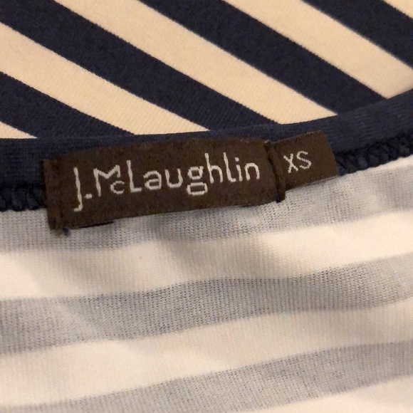 J. McLaughlin Signature Top Equestrian Print Stripes Catalina Cloth - Picture 5 of 9